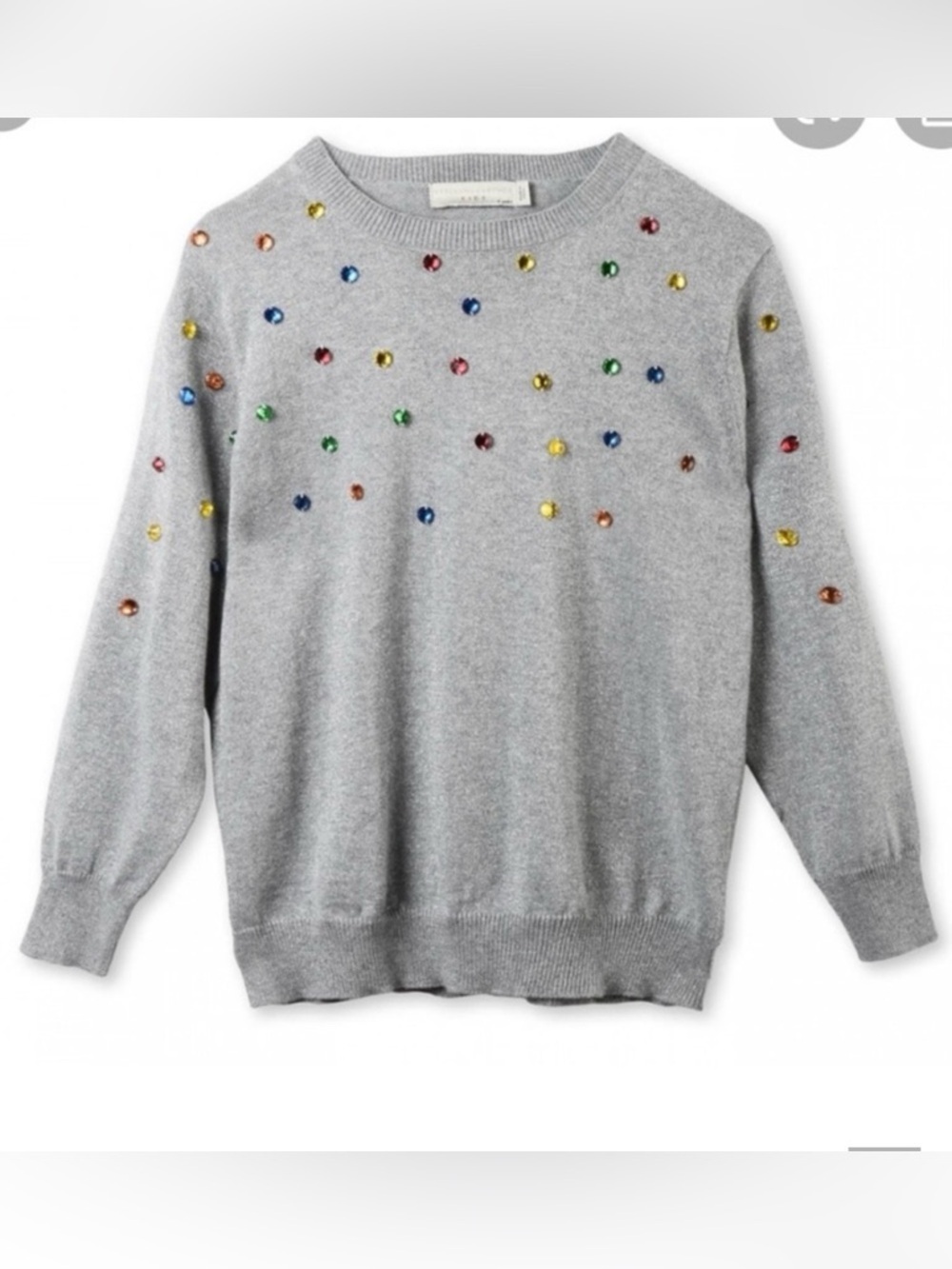 Stella McCartney Jade Jewel Embellished Kids Sweater Size 10 Years